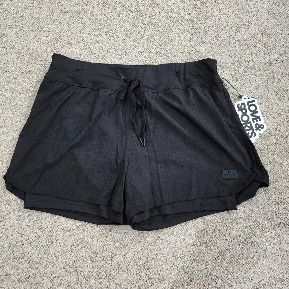NWT Love & Sports Women's Lined Running Shorts